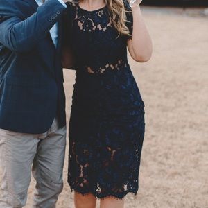 Navy lace dress